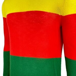 Gucci NWT Mens Sz XL Yellow Red Green 100% Cashmere Knit Sweater Top Auth
